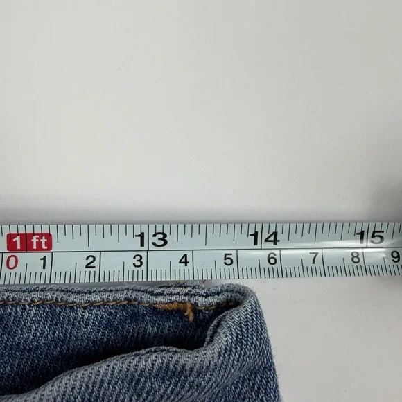 Good American Distressed Straight Jeans Women's 10/30 High Rise Raw Hem - Picture 9 of 9